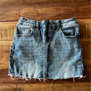 Vanilla Star Blue Denim Mini Skirt